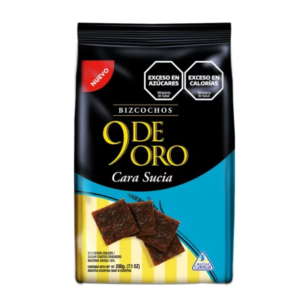 Galletitas 9 de Oro Cara Sucia x200g