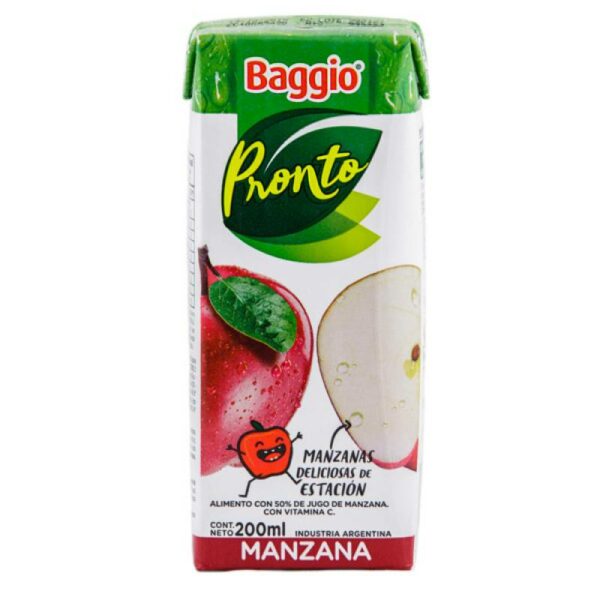 Jugo Baggio Pronto Manzana 18u x200cc