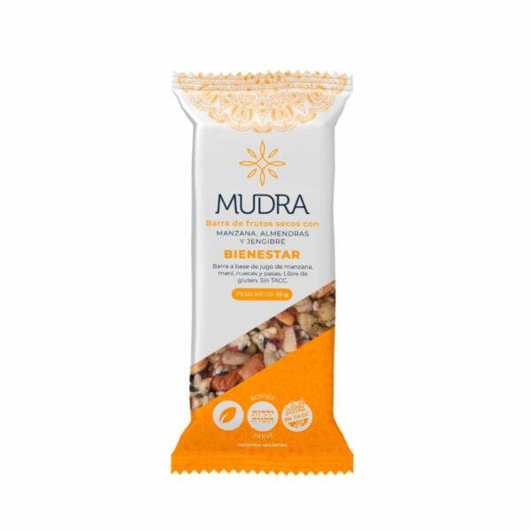 Barra de Cereal x35g Mudra (Manzana, Almendras y Jengibre)