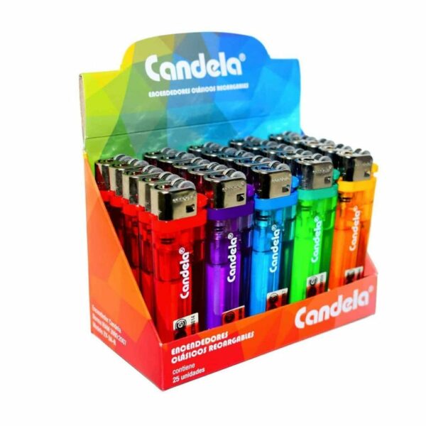 Encendedor Candela Clasico x25u (2u Pilas AA Sin Cargo)