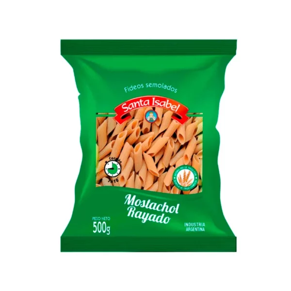 Fideos Mostachol Rayado Santa Isabel x500g
