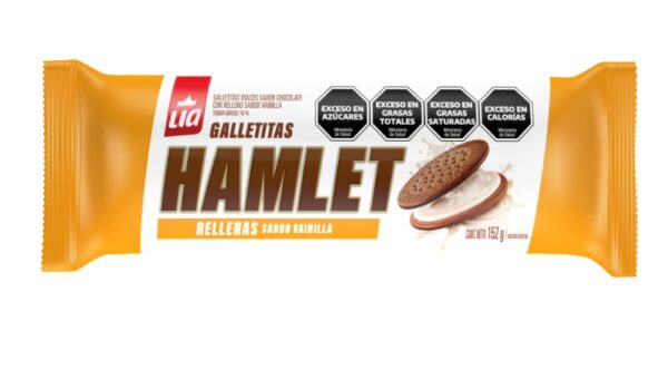 Galletitas Hamlet Chocolate Rellenas Sabor Vainilla x152g