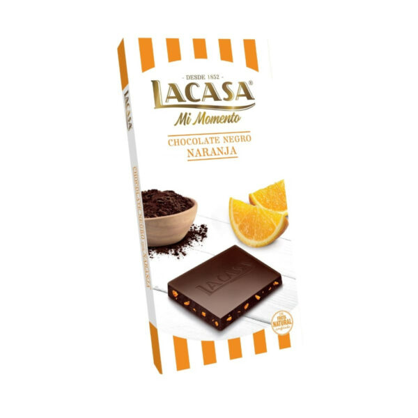 Lacasa Tableta de Chocolate con Naranja 100g