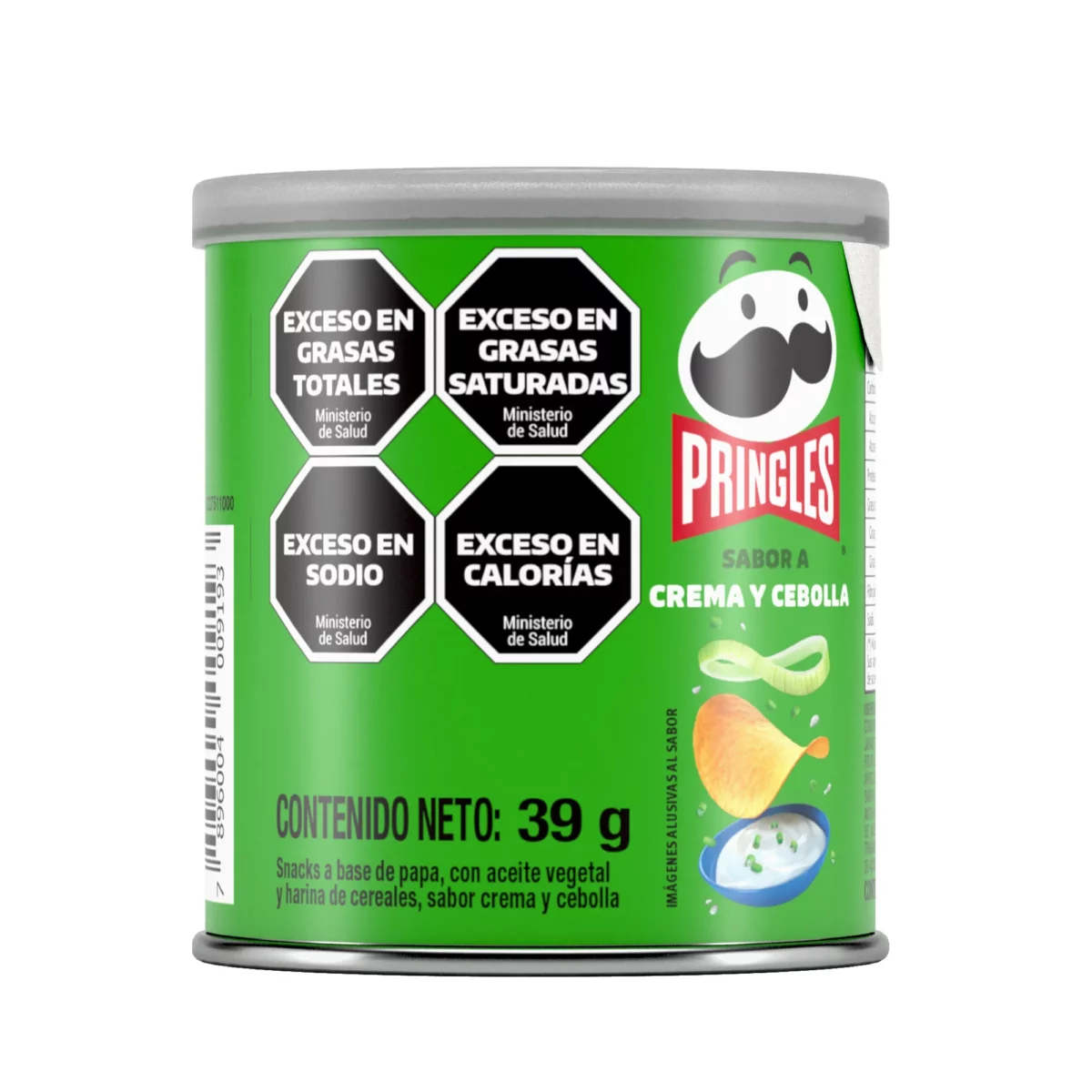 Papas Fritas Pringles Crema y Cebolla Tubo x39g - Imagen 1