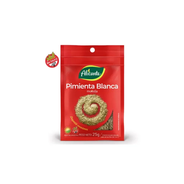 Pimienta Blanca Molida Alicante x25g
