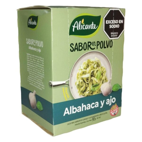 Saborizador en Polvo Alicante Albahaca y Ajo (x12 sobres)